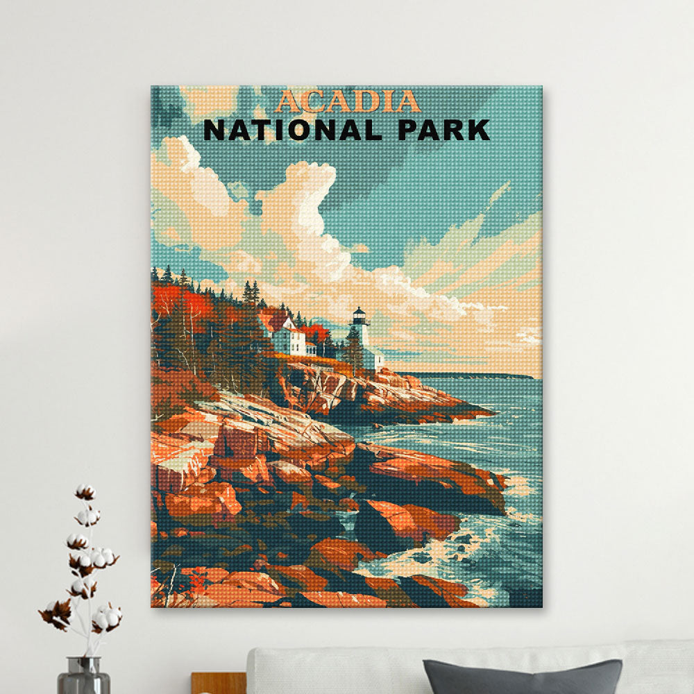 Acadia National Park Diamond Painting (Vintage Edition)