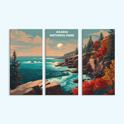 Acadia National Park | 3 Panel Paint by Numbers Kit