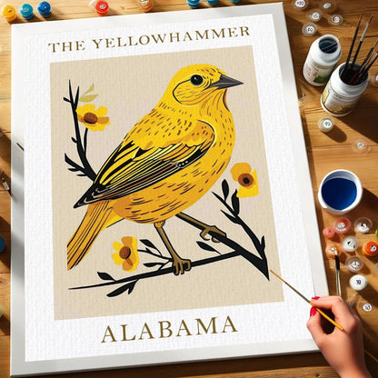 Alabama State Bird Yellowhammer | Paint by Numbers Kit