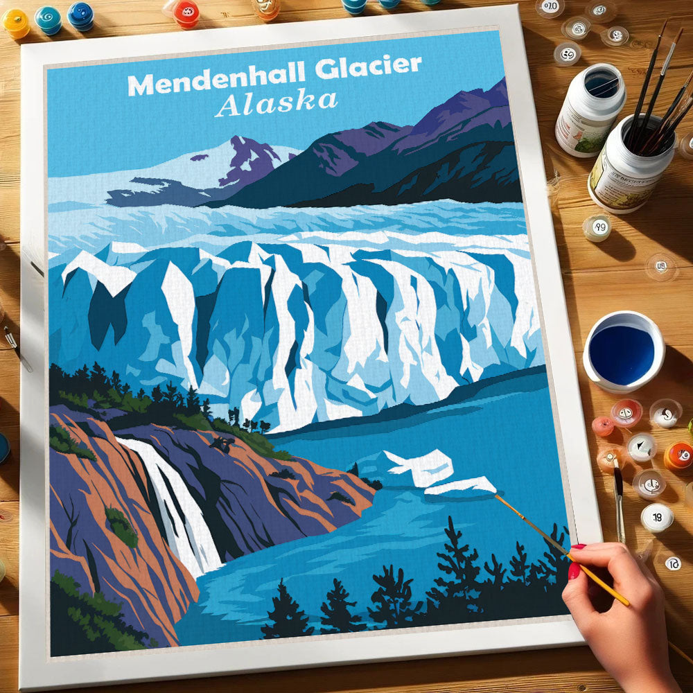 Alaska - Mendenhall Glacier | Paint by Numbers Kit
