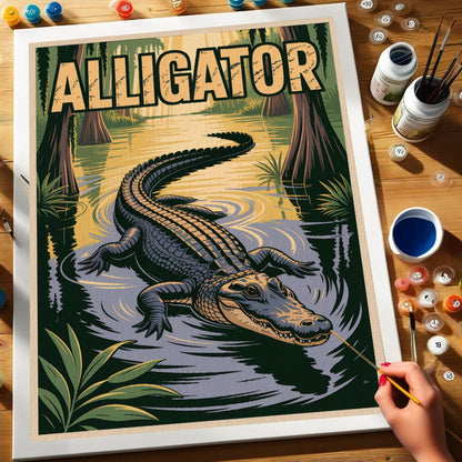 Alligator - National Park Wildlife | Paint by Numbers Kit