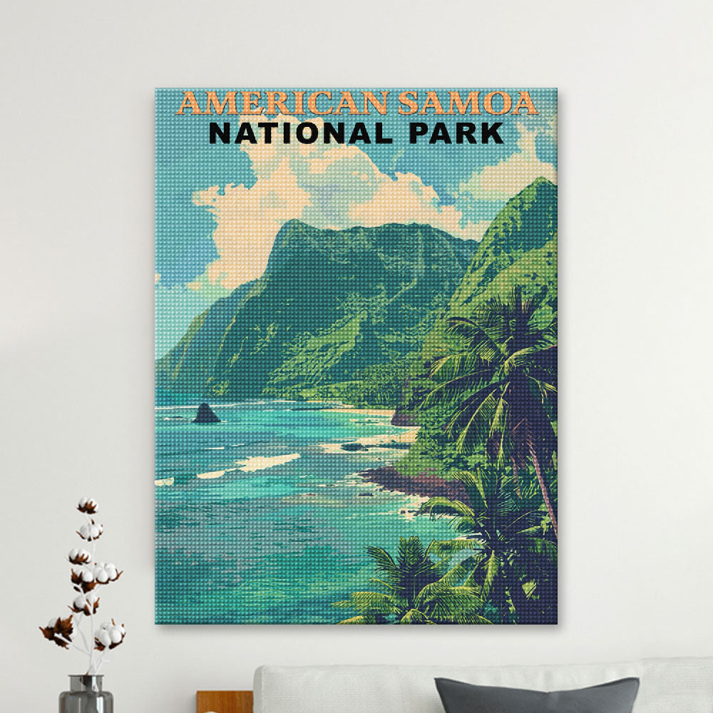 American Samoa National Park Diamond Painting (Vintage Edition)