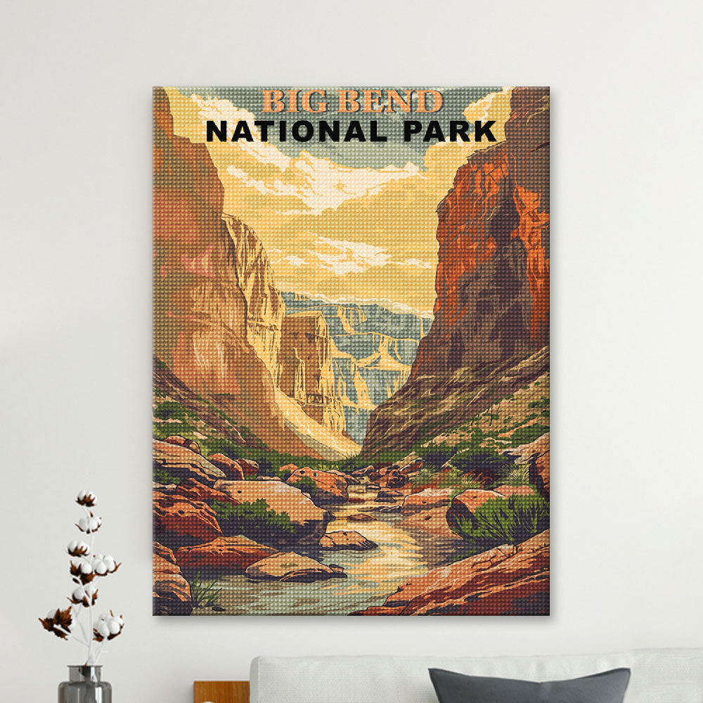 Big Bend National Park Diamond Painting (Vintage Edition)