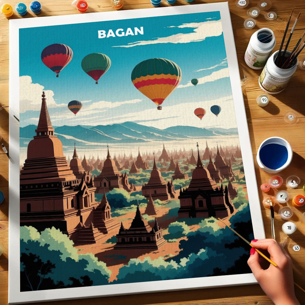 Bagan, Myanmar - World Heritage | Paint by Numbers Kit