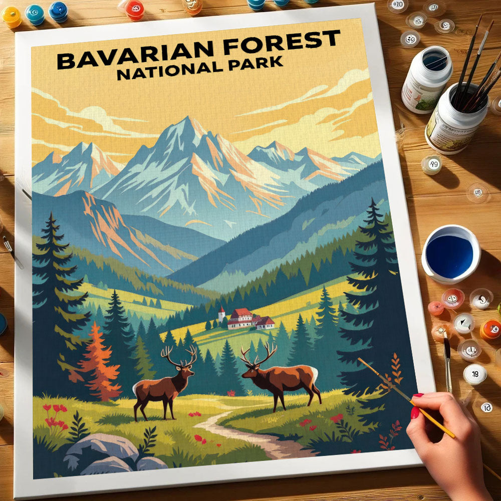 Bavarian Forest - German National Park | Paint by Numbers Kit