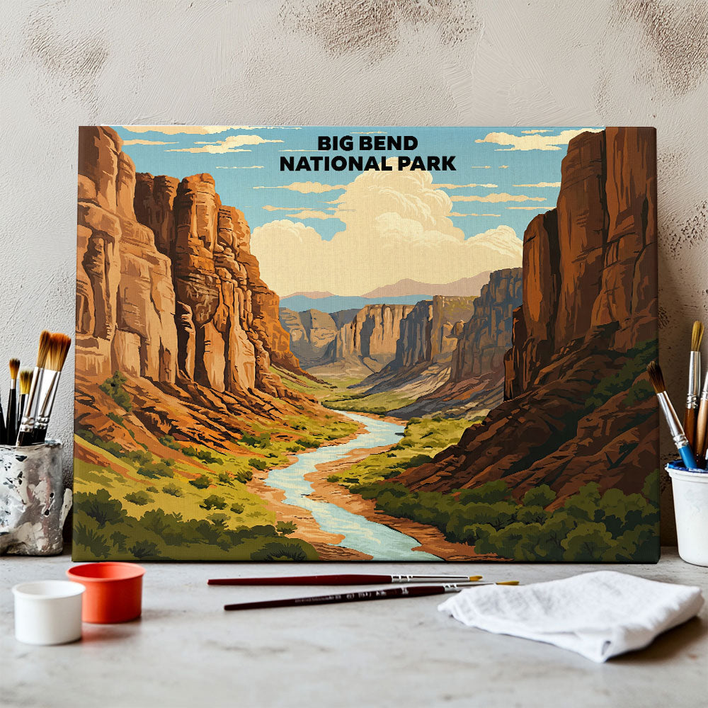Big Bend National Park - Landscape | Paint by Numbers Kit