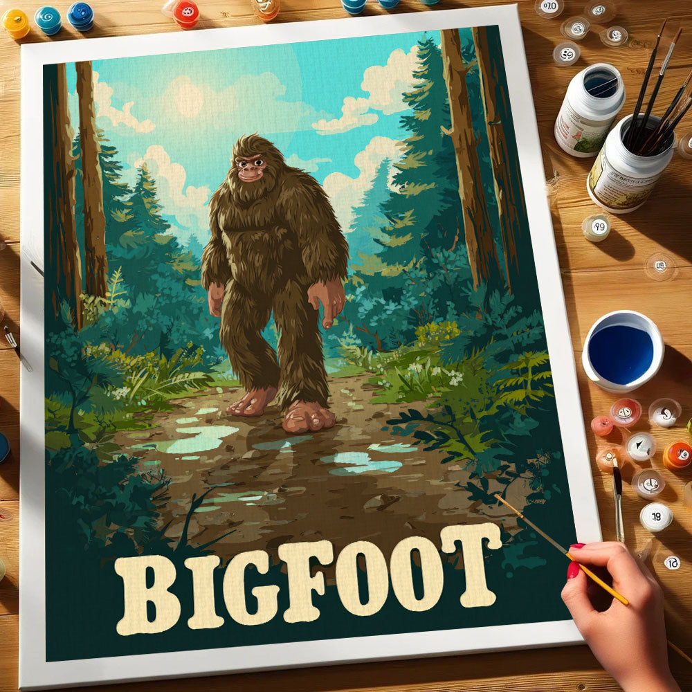 Bigfoot Myth - American Legends | Paint by Numbers Kit