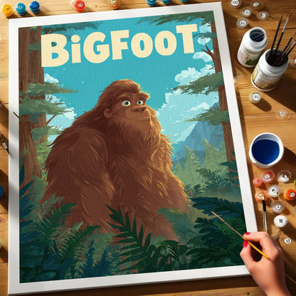 Bigfoot Glance - American Legends | Paint by Numbers Kit