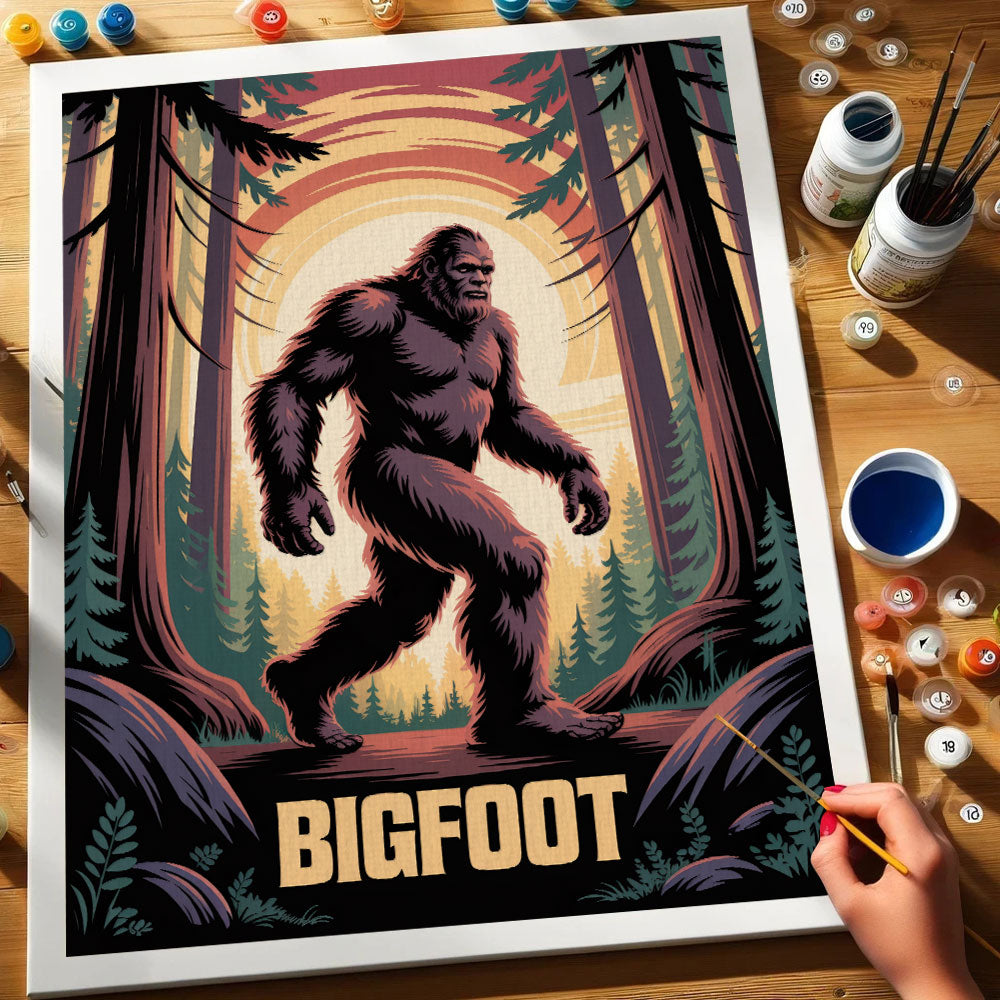 Bigfoot Stride - American Legends | Paint by Numbers Kit
