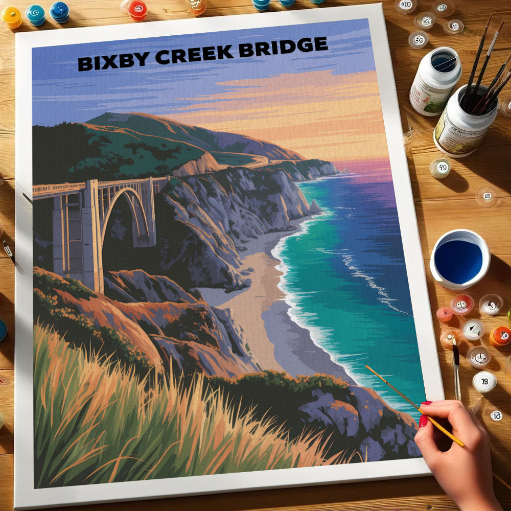 Bixby Creek Bridge, USA | Paint by Numbers Kit