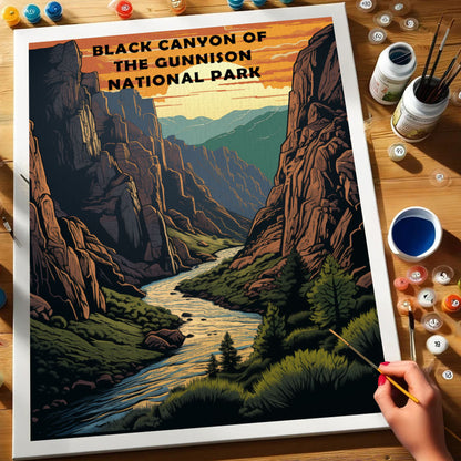 Black Canyon of The Gunnison National Park | Paint by Numbers Kit