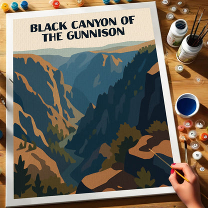 Black Canyon of the Gunnison National Park Beginner | Paint by Numbers Kit