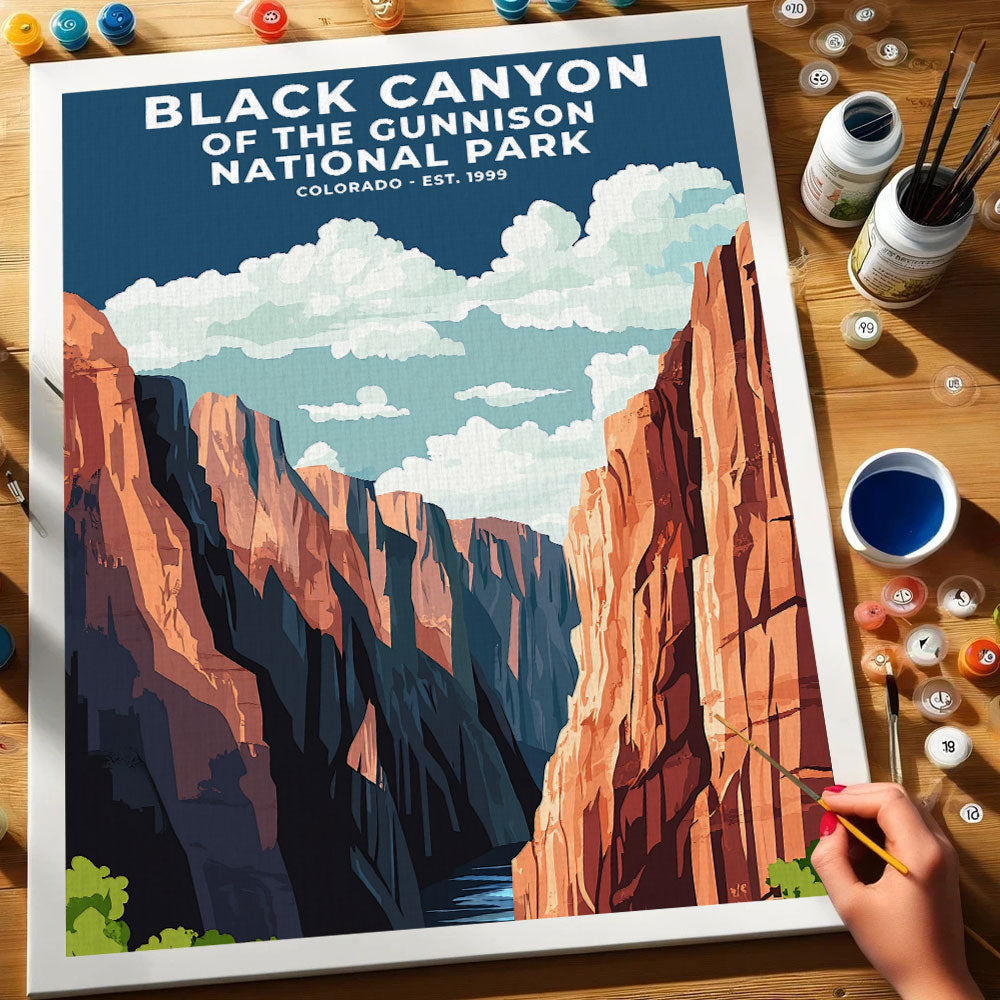 Black Canyon of The Gunnison National Park Heritage Edition | Paint by Numbers Kit