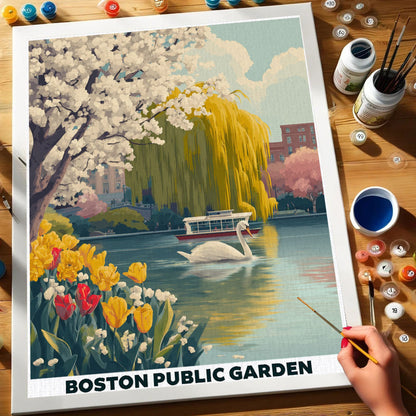 Boston Public Garden | Paint by Numbers Kit