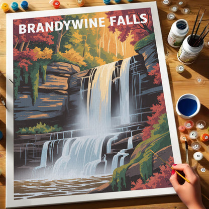 Brandywine Falls - U.S. Waterfalls | Paint by Numbers Kit