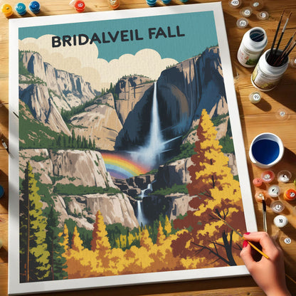 Bridalveil Fall - Yosemite National Park | Paint by Numbers Kit