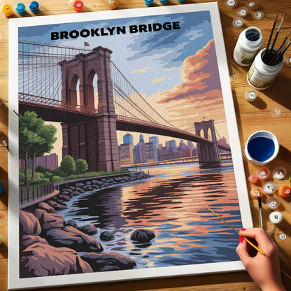 Brooklyn Bridge, USA | Paint by Numbers Kit