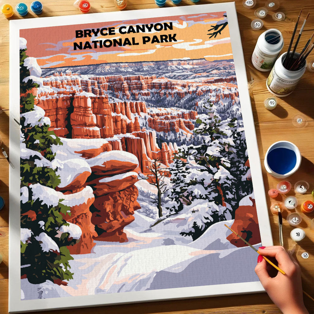 Bryce Canyon National Park Winter | Paint by Numbers Kit