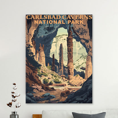 Carlsbad Caverns National Park Diamond Painting (Vintage Edition)