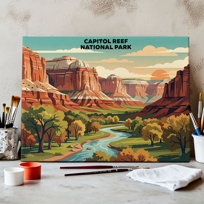 Capitol Reef National Park - Landscape | Paint by Numbers Kit