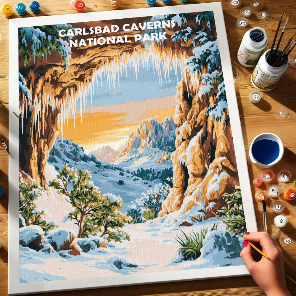 Carlsbad Caverns National park Winter | Paint by Numbers Kit