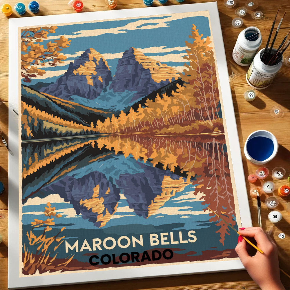 Colorado – Maroon Bells | Malen nach Zahlen Set