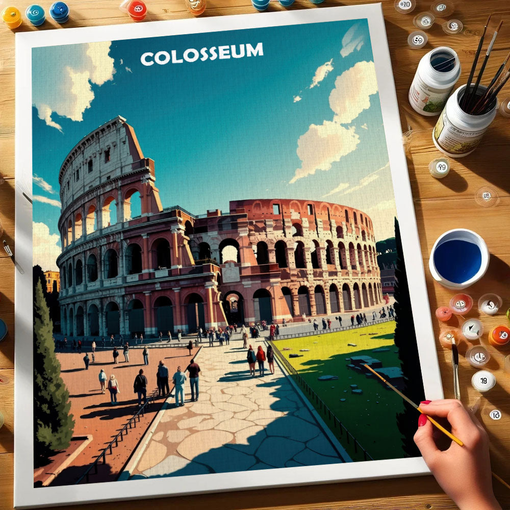 Kolosseum, Italien – Weltkulturerbe | Malen nach Zahlen Set