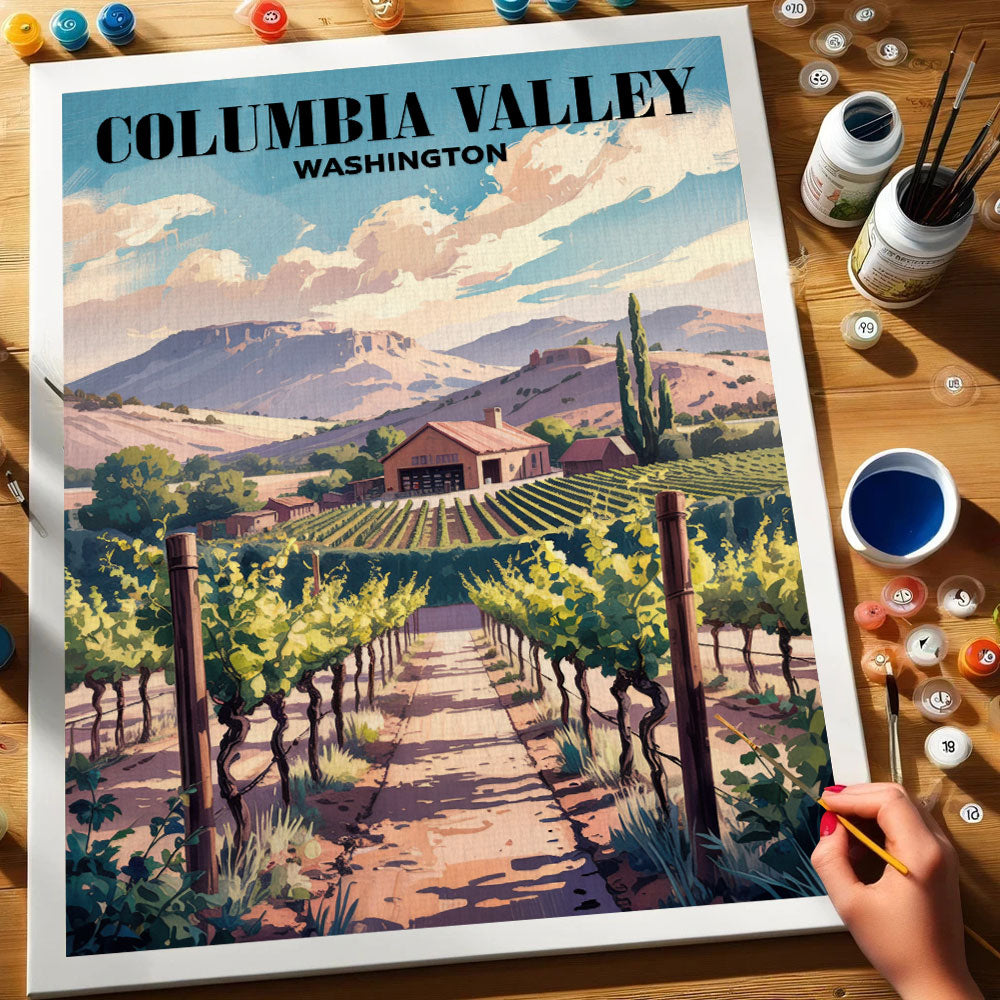 Columbia Valley Wineries, Washington | Paint by Numbers Kit