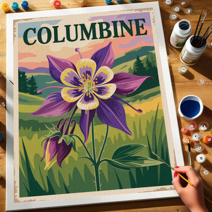 Columbine - US Wildflowers | Paint by Numbers Kit