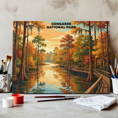 Congaree National Park - Landscape | Paint by Numbers Kit
