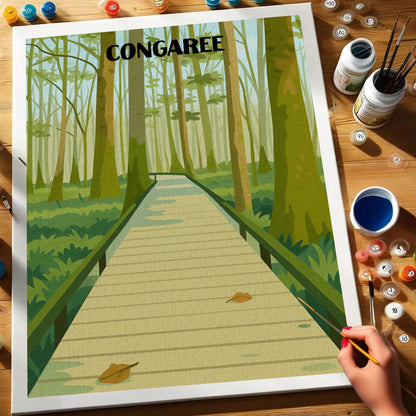 Congaree National Park Beginner | Paint by Numbers Kit