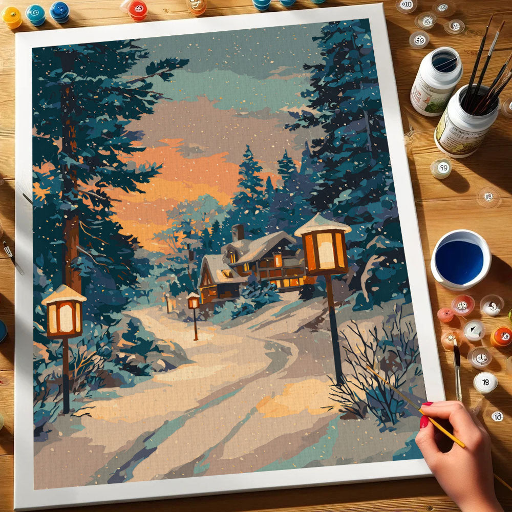 Cozy Cabin | Paint by Numbers Kit