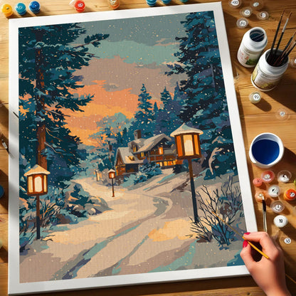 Cozy Cabin | Paint by Numbers Kit