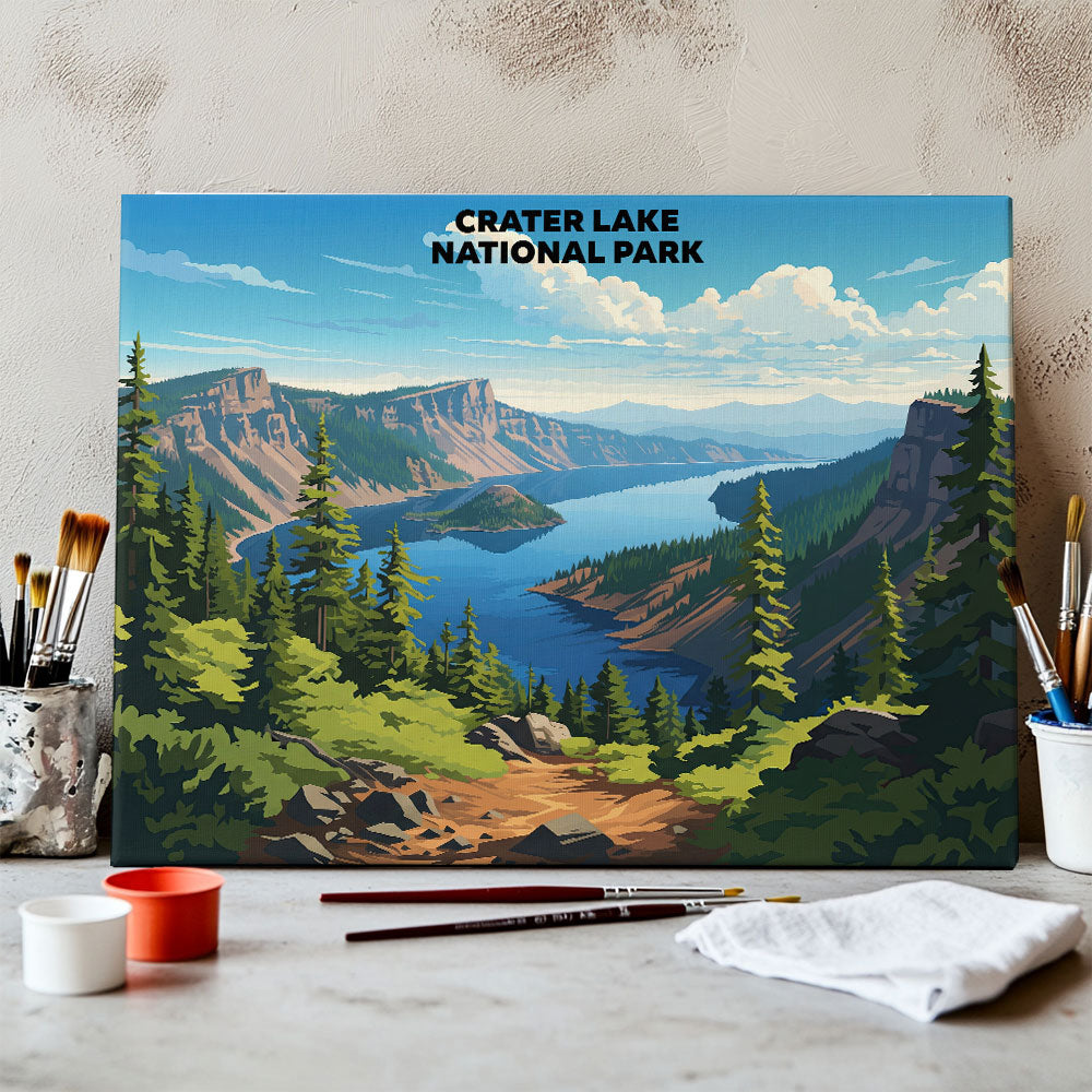 Crater Lake National Park - Landscape | Paint by Numbers Kit