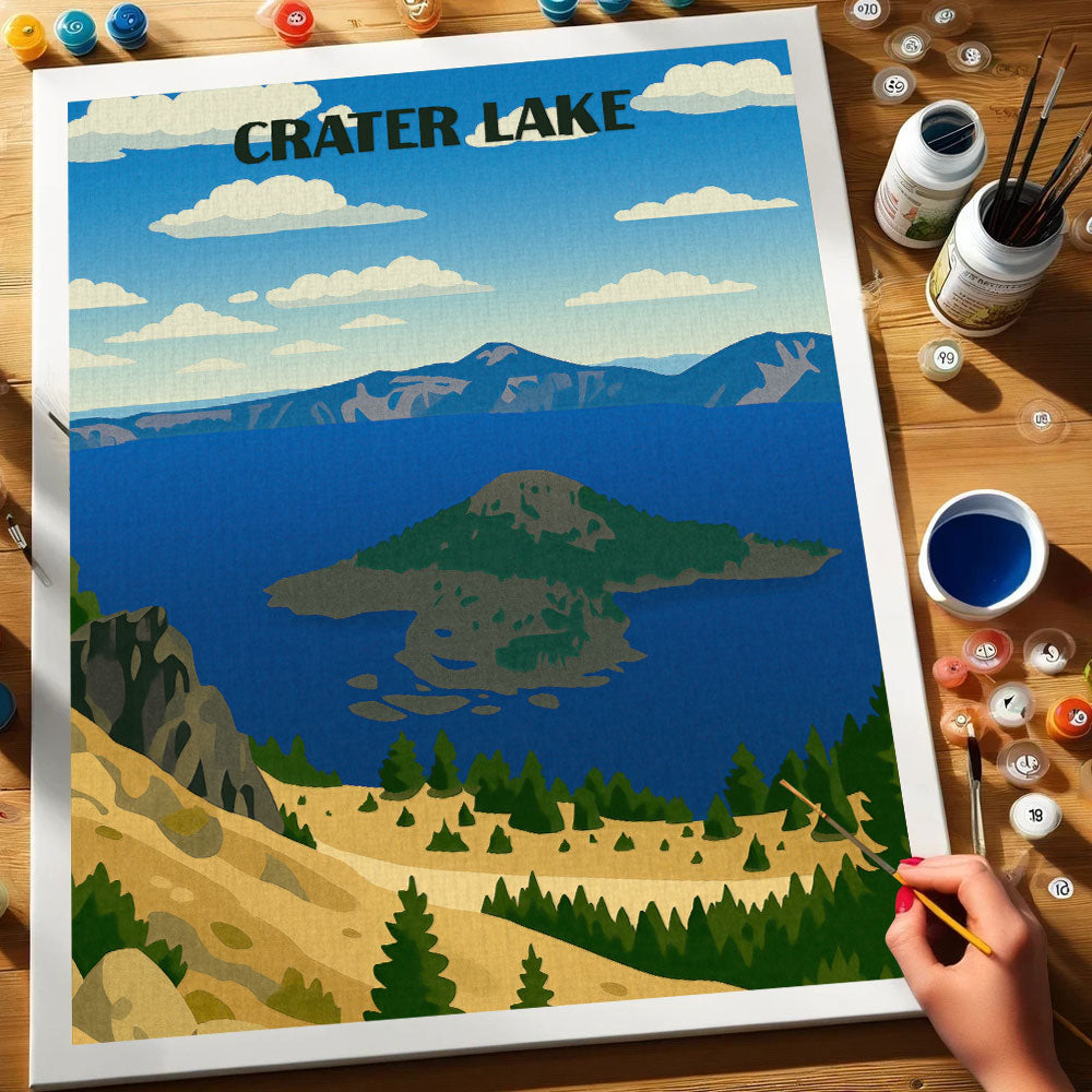 Crater Lake National Park Beginner | Paint by Numbers Kit