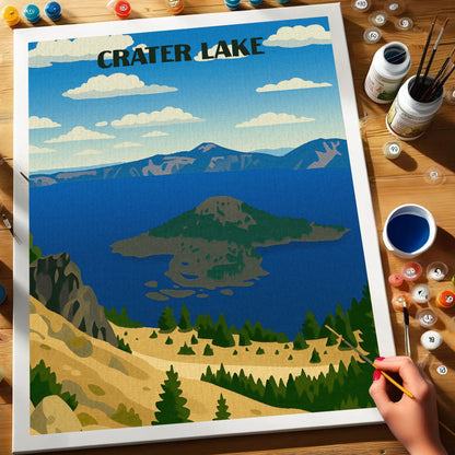 Crater Lake National Park Beginner | Paint by Numbers Kit