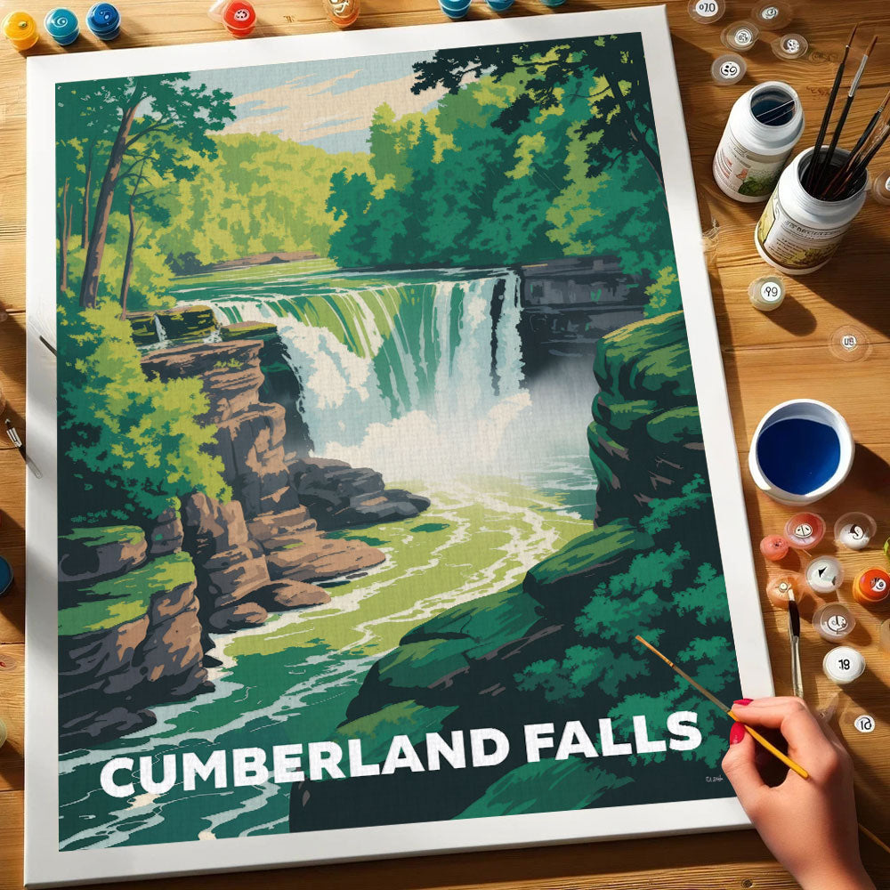 Cumberland Falls - U.S. Waterfalls | Paint by Numbers Kit