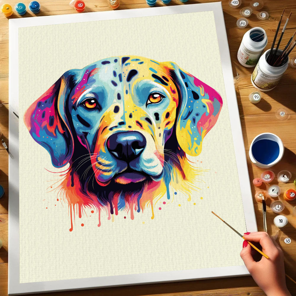 Dalmatian - Colorful Dog | Paint by Numbers Kit