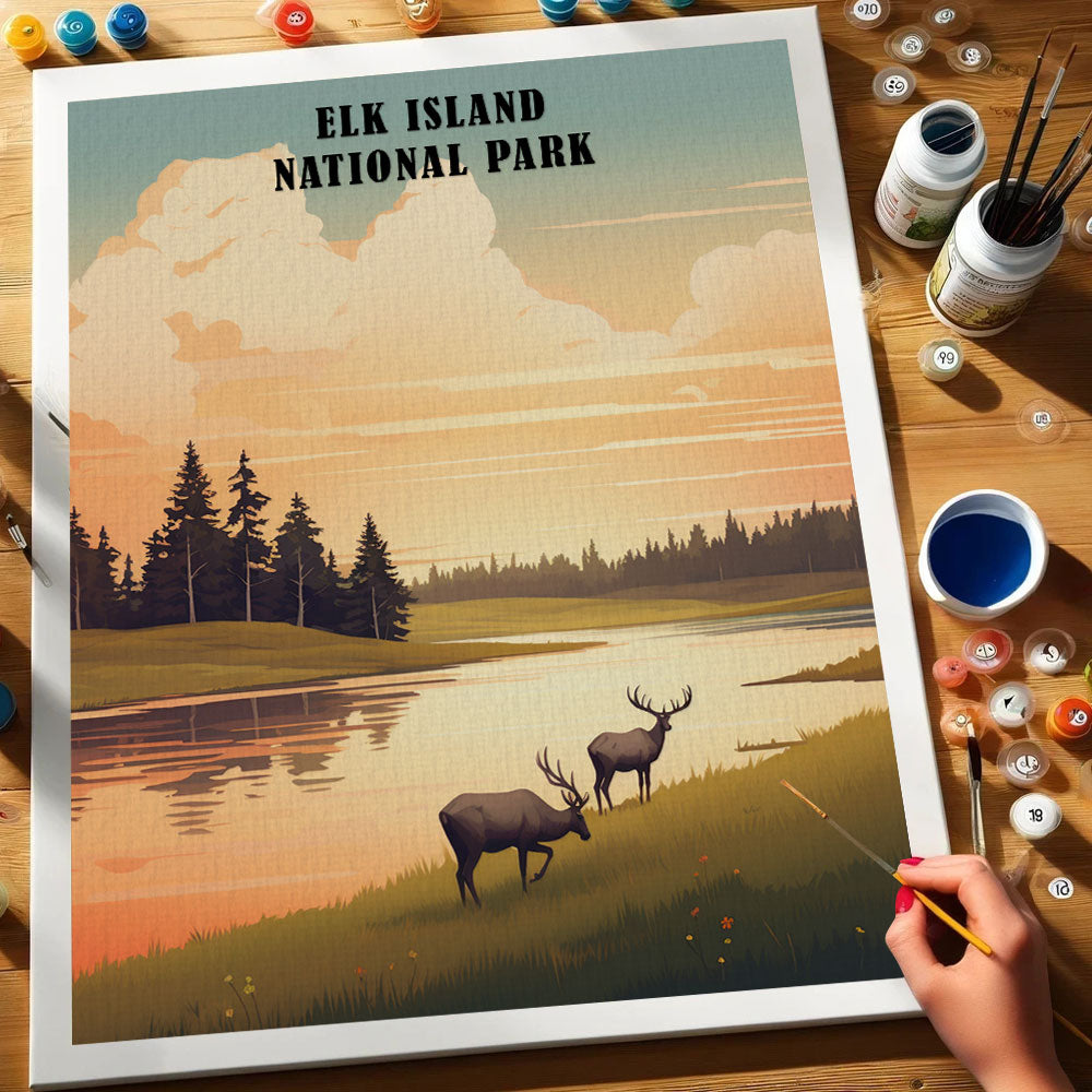 Elk Island National Park | Paint by Numbers Kit