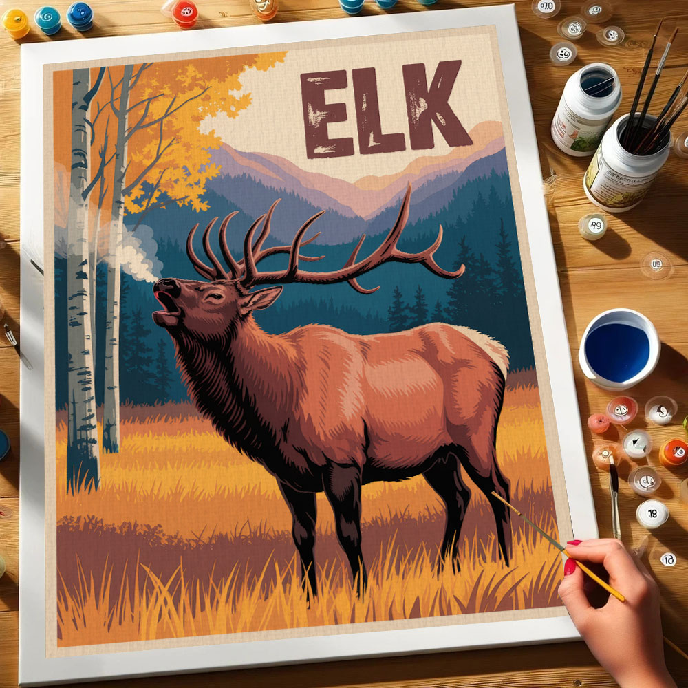 Elk - National Park Wildlife | Paint by Numbers Kit