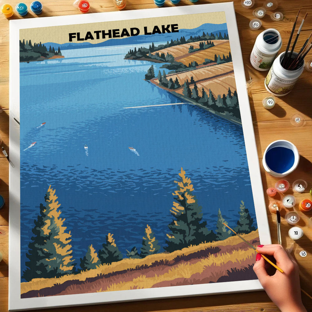 Flathead Lake | Paint by Numbers Kit