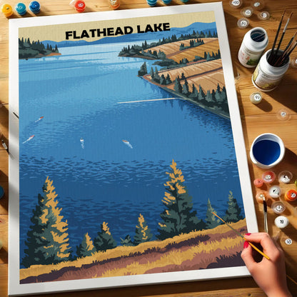 Flathead Lake | Paint by Numbers Kit