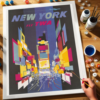 Fly TWA New York - US Poster