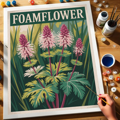 Foamflower - US Wildflowers | Paint by Numbers Kit