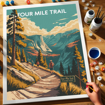 Four Mile Trail - Yosemite National Park | Paint by Numbers Kit