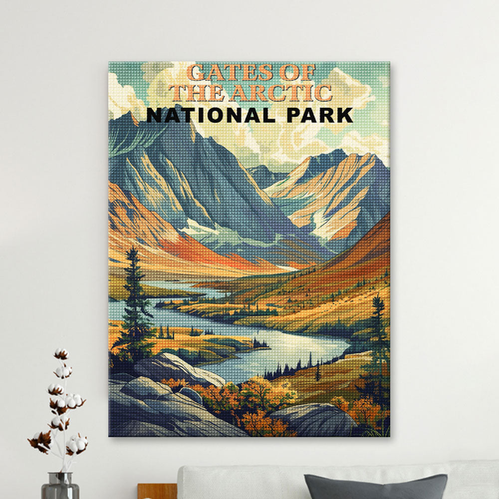 Gates of The Arctic National Park Diamond Painting (Vintage Edition)