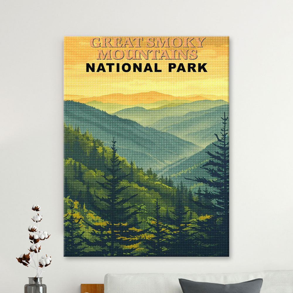 Great Smoky Mountains National Park Diamond Painting (Vintage Edition)