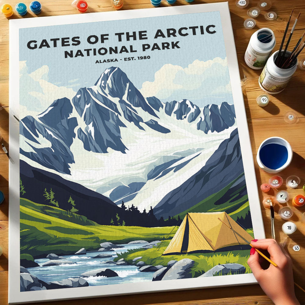 Gates of The Artic National Park Heritage Edition | Paint by Numbers Kit