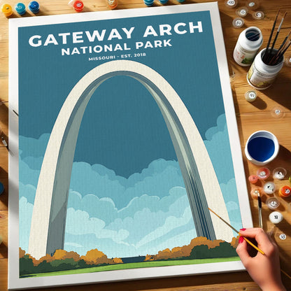 Gateway Arch National Park Heritage Edition | Paint by Numbers Kit