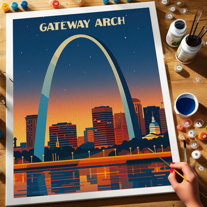 Gateway Arch National Park Beginner | Paint by Numbers Kit